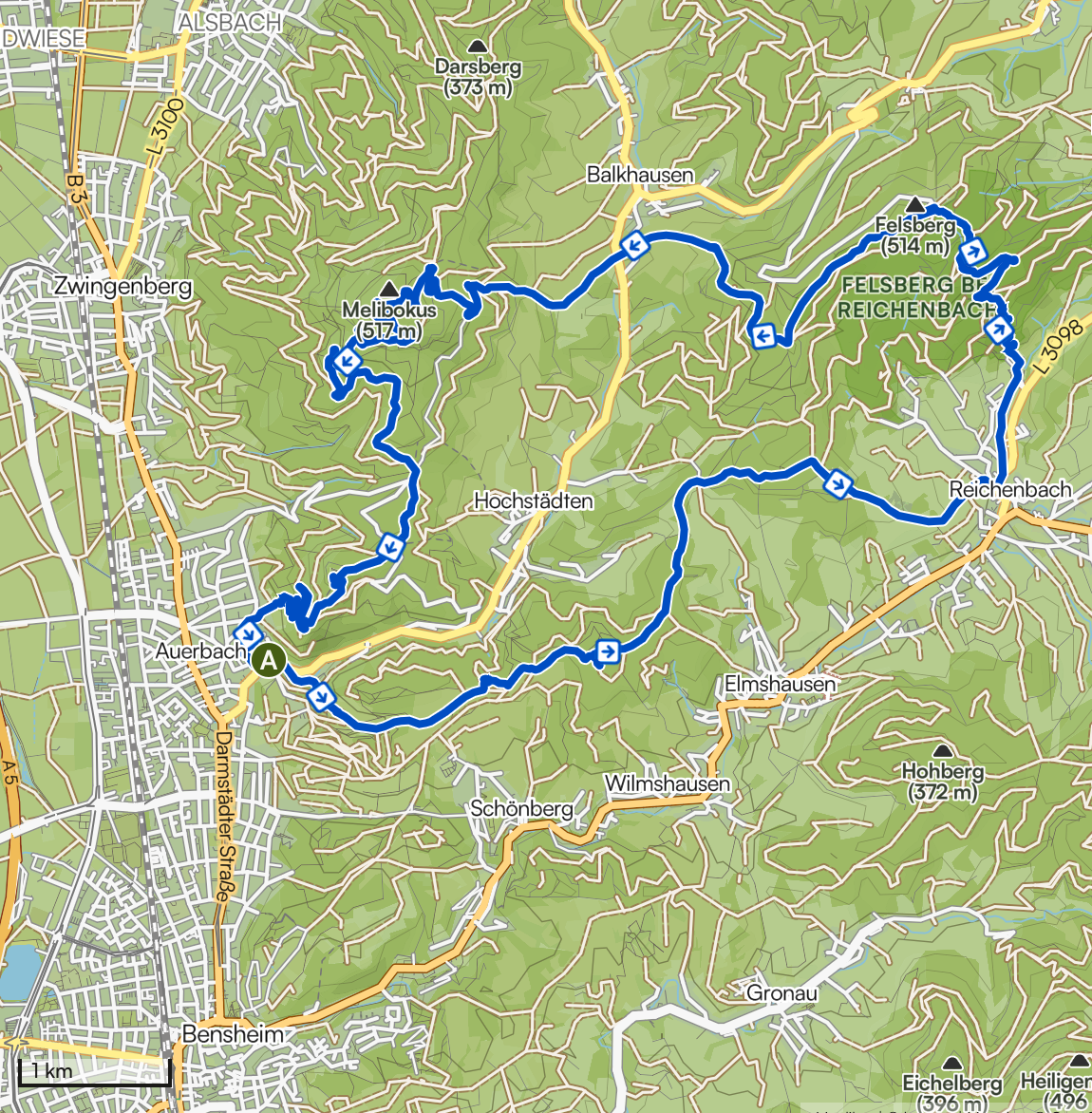 2025-01 Odenwald 19 05:40 Std., 23 km, 810 hm